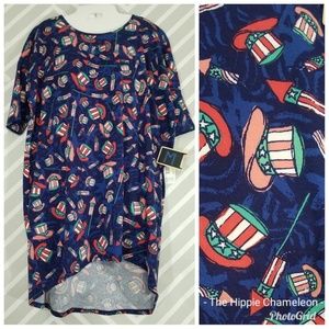 M American Hats and Fireworks LuLaRoe Irma